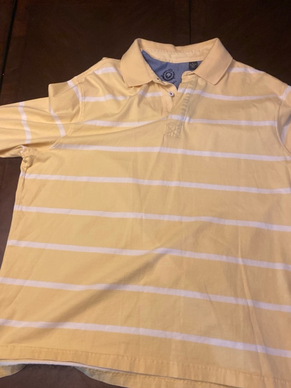 Men’s Yellow Striped Polo Shirt